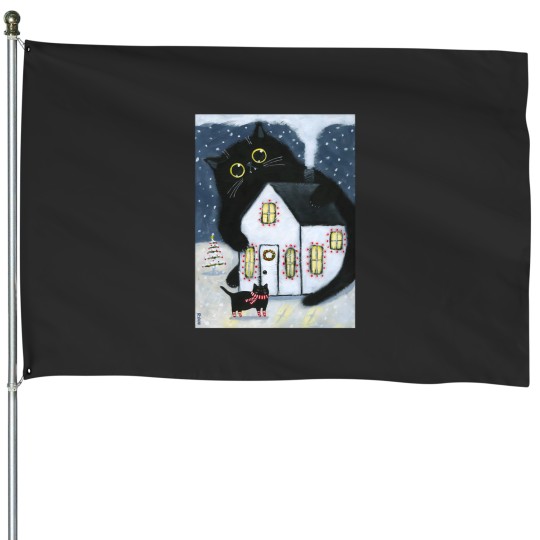 Discover The Yule Cat House Flags