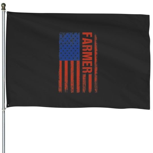 Discover usa flag farmer farm farming ranch tractor agriculture House Flags