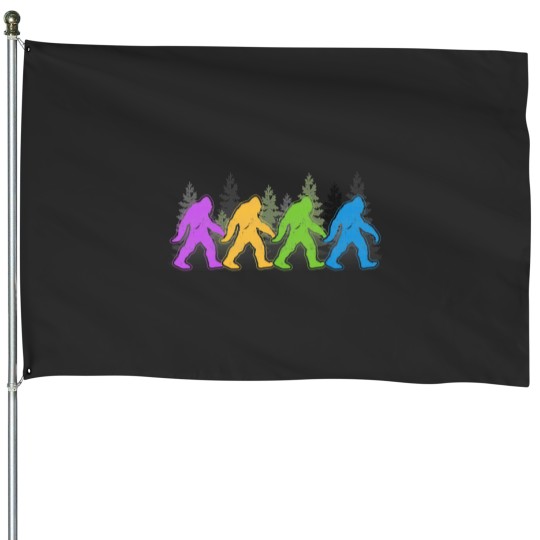 Discover Bigfoottt Yeti Sasquatch House Flags
