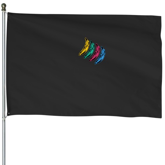 Discover Warhol Banana multi color House Flags