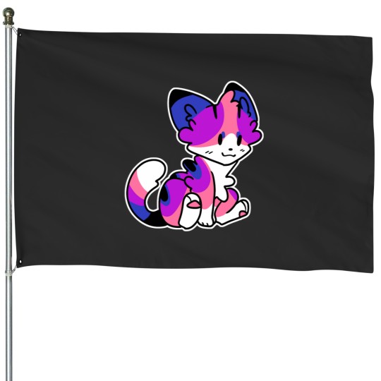 Discover Genderfluid Pride Cat House Flags