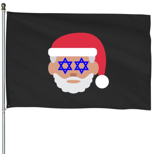 Discover Christmukkah Santa Claus Emoji House Flags