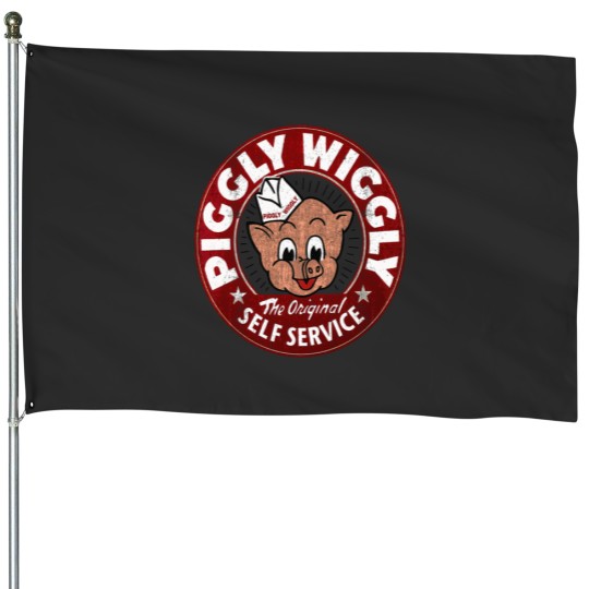 Discover Market Vintagess Logo Store Essential House Flags