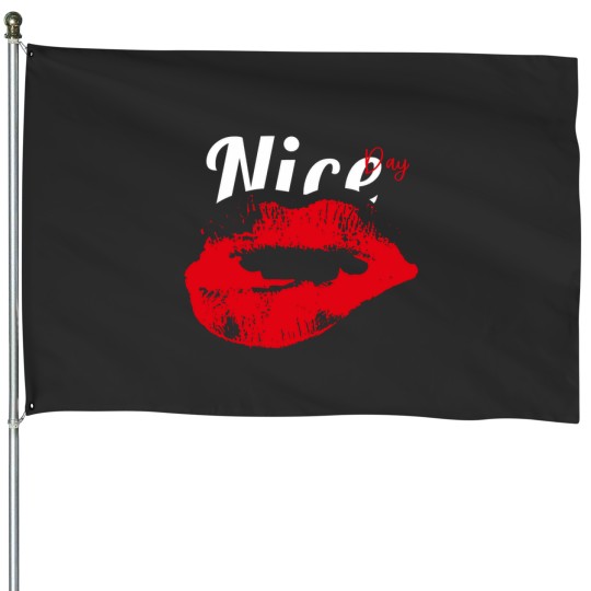 Discover Nice day white House Flags