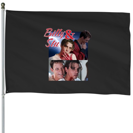 Discover Billy and Stu Scream Horror Movie House Flags