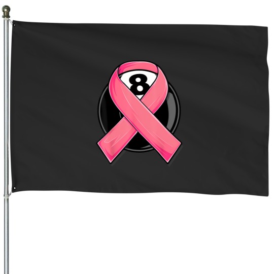 Discover breast cancer awareness billard s, pink cancer support House Flags