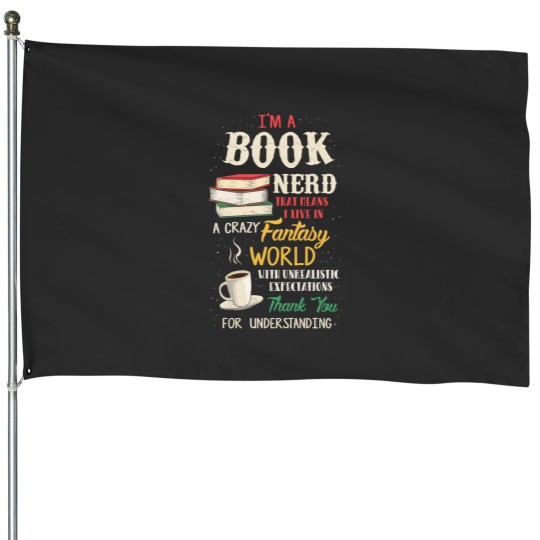 Discover Im a Book Nerd Book Lover Literature Pullover Hoodie House Flags