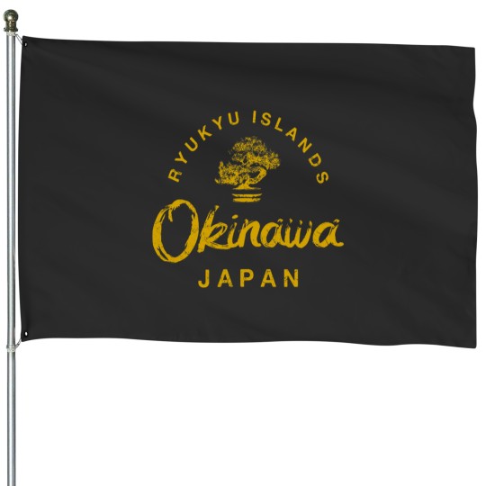 Discover JAPAN Okinawa Bonsai Tree Japanese Vintagess House Flags