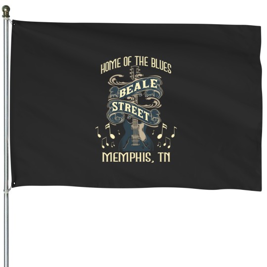 Discover Home Of The Blues Beale Street Memphis Musician Guitarist House Flags