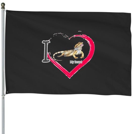 Discover I love my Bearded Dragon House Flags