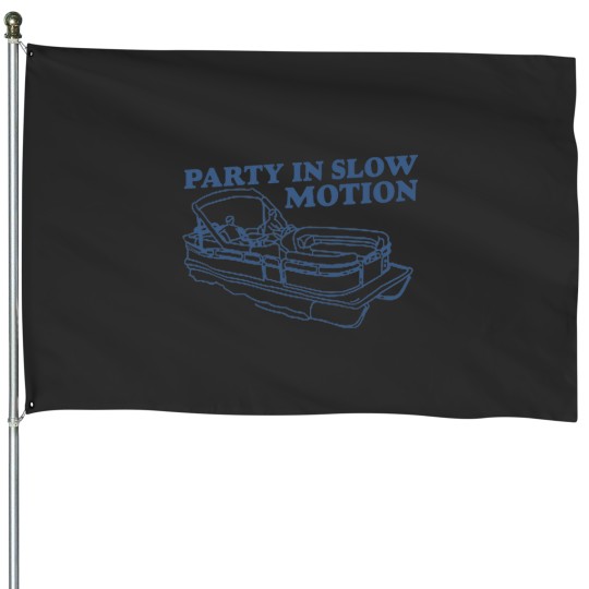 Discover Pontoon Captain Shirt Funny Party In Slow Motion Tee House Flags