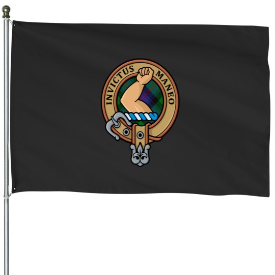 Discover Clan Armstrong Crest over Tartan House Flags