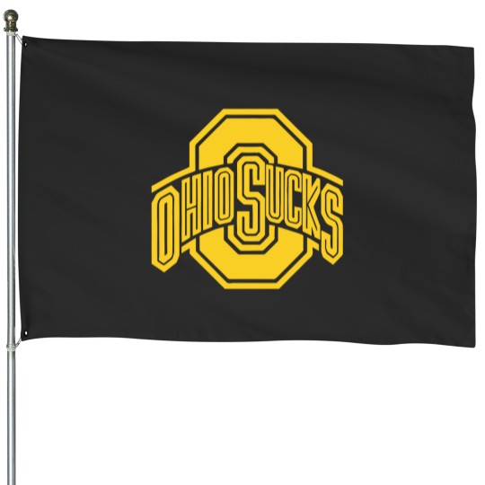 Discover Ohio Sucks House Flags for Michigan Wolverine fans