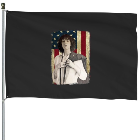 Discover Vintage American Flag Patti Smith Legend House Flags
