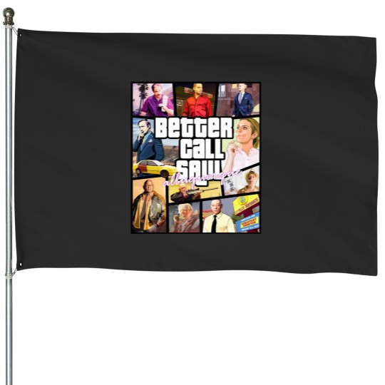 Discover Grand meilleur appel de vol Auto Saul classique House Flags
