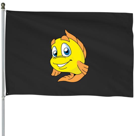 Discover Freddi Fish House Flags