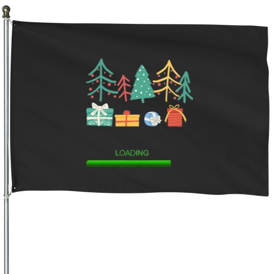 Discover Xmas Loading House Flags