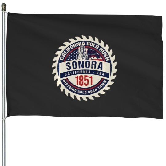 Discover Sonora California Historic Gold Rush Town Souvenir House Flags