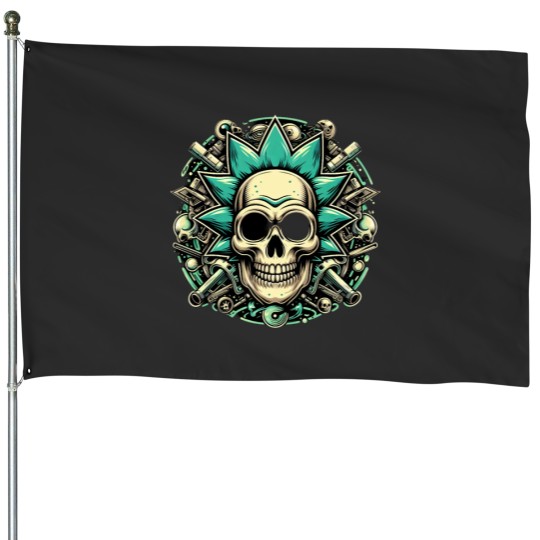 Discover Rick an Rickandmorty, Skull head House Flags
