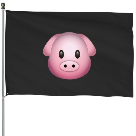 Discover Cute Pig Emojiss House Flags