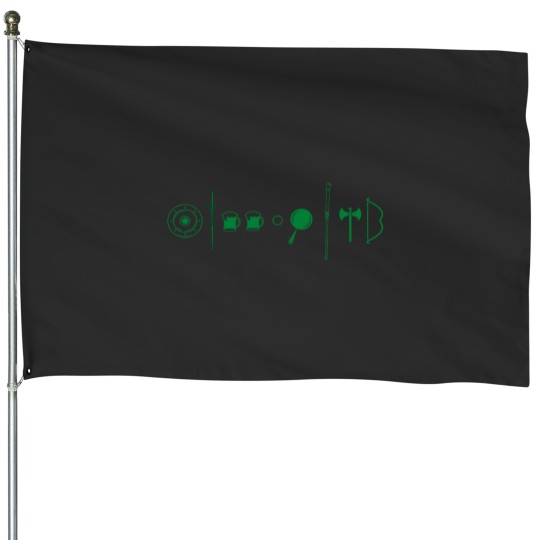 Discover The Fellowship Green Fantasy House Flags
