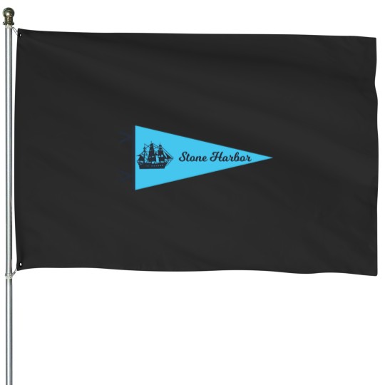 Discover Vintage Stone Harbor NJ Pennant House Flags