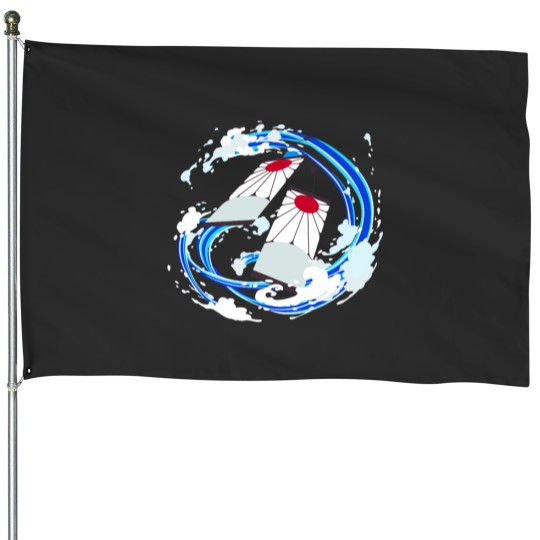 Discover water sign demon art House Flags