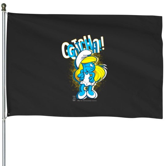 Discover The Smuurfs Smurfette Gotcha! Winky face House Flags