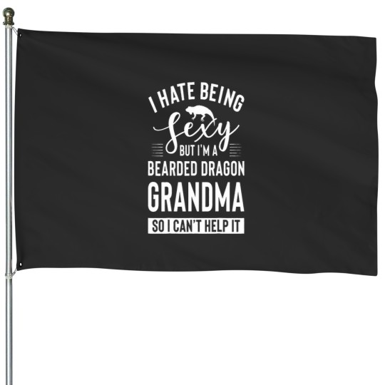 Discover Bearded Dragon Grandma Essential House Flags