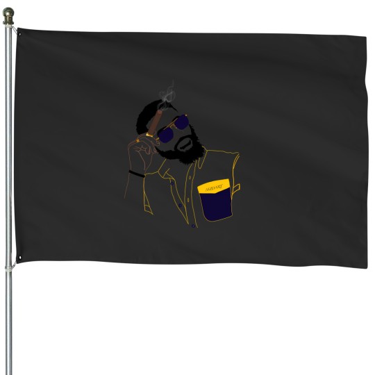 Discover Man With Beard And Cigar House Flags