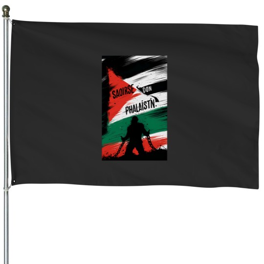 Discover Saoirse Don Phalaistn - United Irish-Palestinian Struggle House Flags