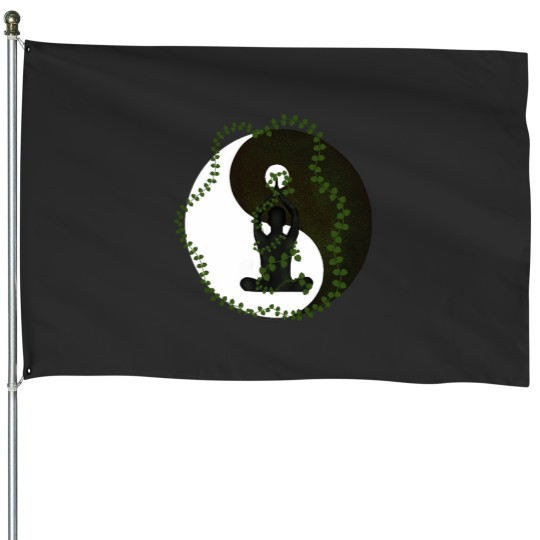 Discover Yoga Meditation Mindfulness Themed Design House Flags