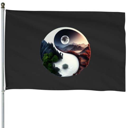 Discover Yin-Yang Nature Active House Flags