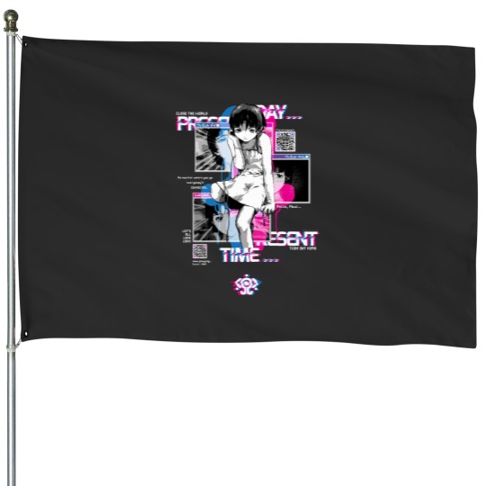 Discover QR Lain Windows House Flags