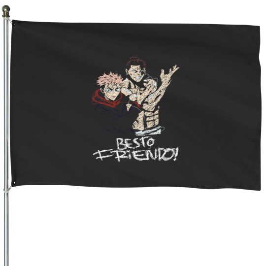 Discover yuji itadori and aoi todo besto friendo in cool scribble art House Flags
