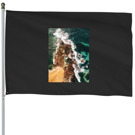 Discover natural pool in manly beach australia Graphic House Flags