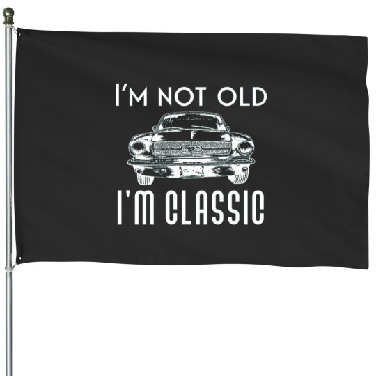 Discover Muscle Carvintage muscle car 1 House Flags