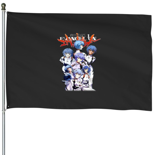 Discover Rei Ayanami Evangelion House Flags