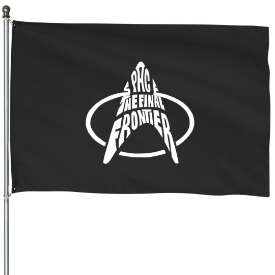 Discover Star Trekss Space The Final Frontier White Essential House Flags