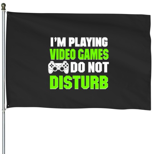 Discover IM Playing Video Games Do Not Disturb House Flags