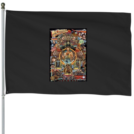 Discover Kurt Russell Movie Little Chinas Big Trouble Essential House Flags