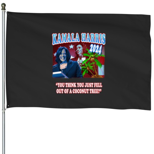 Discover Kamala Harrisss Coconut Tree House Flags