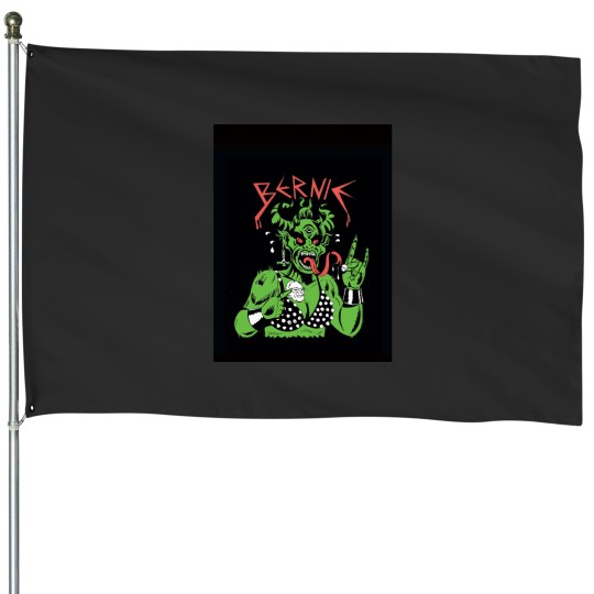 Discover In League With Bernie Graphic House Flags