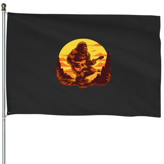 Discover Sasquatch Big Footss Rock Music Lover House Flags