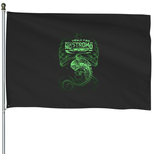 Discover Alien Souvenir x ray House Flags