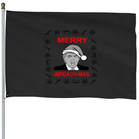 Discover FUNNY CHRISTMAS SWEATER MERRY IMPEACHMAS SWEATER Donald Trump Essential House Flags