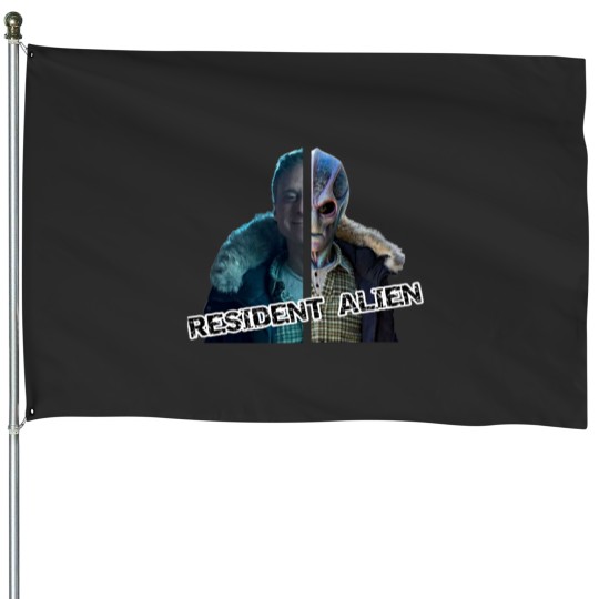 Discover Resident Alien House Flags