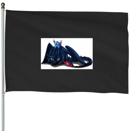 Discover toothlessampstitch House Flags