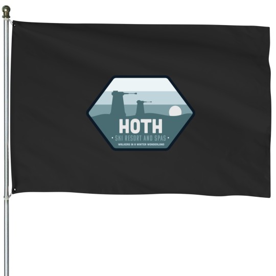 Discover Hoth SkiN Resort - Walkers In A Winter Wonderland House Flags