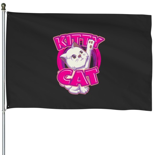 Discover Kitty Cat Little Kitten Paw ABDL Essential House Flags